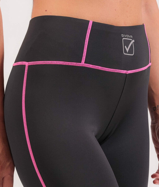 LEGGINS MOON NERO/FUXIA