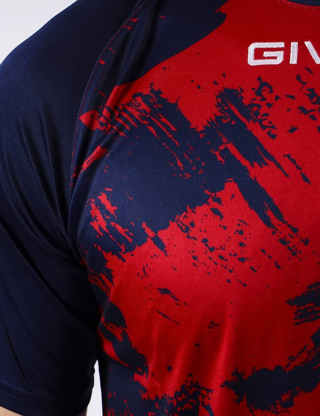 SHIRT ART INTERLOCK M/C ROSSO/BLU