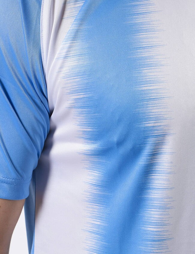 SHIRT STRIPE  M/C INTERLOCK CELESTE/BIANCO