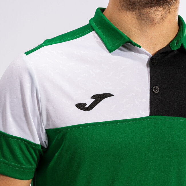 CREW V SHORT SLEEVE POLO GREEN BLACK WHITE GREEN