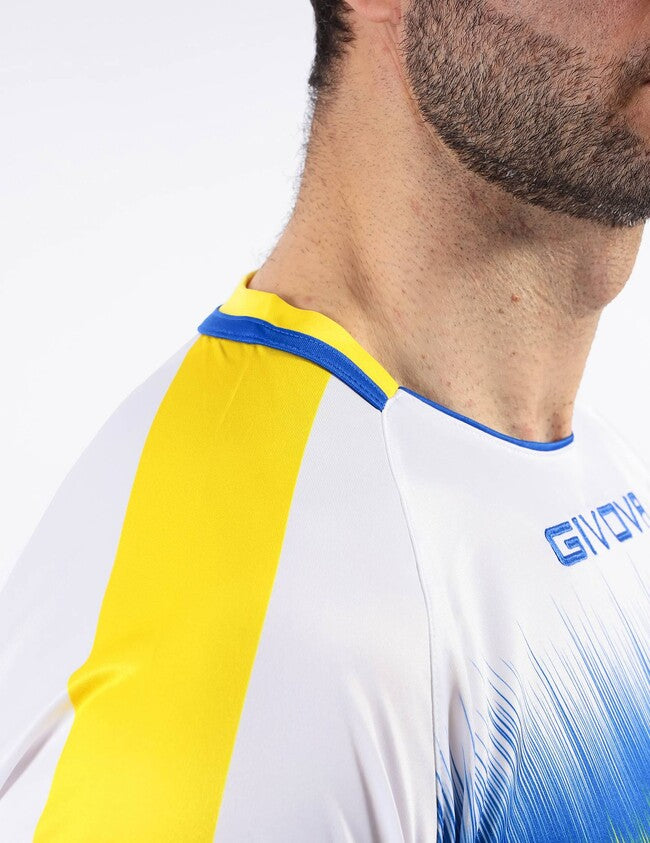 SHIRT RADIO INTERLOCK GIALLO/AZZURRO
