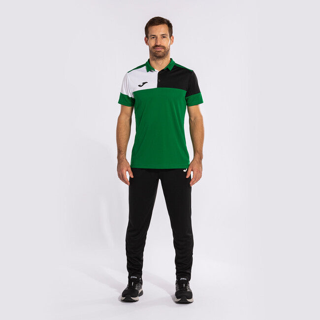 CREW V SHORT SLEEVE POLO GREEN BLACK WHITE GREEN