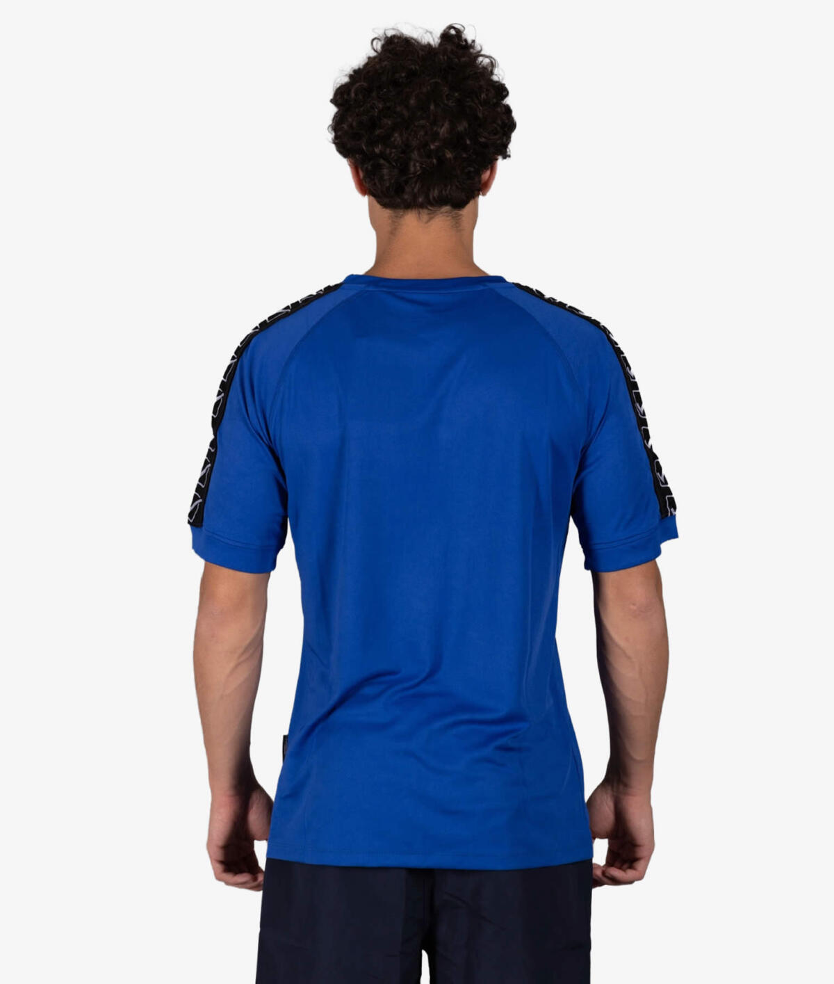Majica T-SHIRT POLY BAND sinje modra-bela