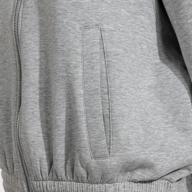 CORE FULL ZIP SWEATSHIRT MELANGE GRAY GREY