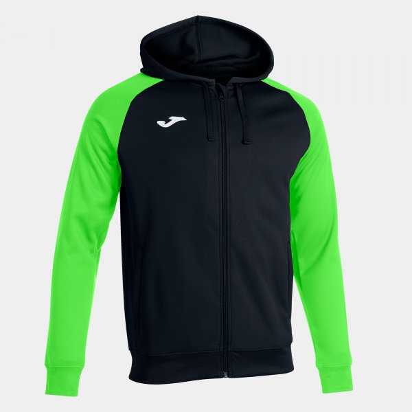 Zgornji del s kapuco JACKET ACADEMY IV ZIP-UP HOODIE črno fluo zelena