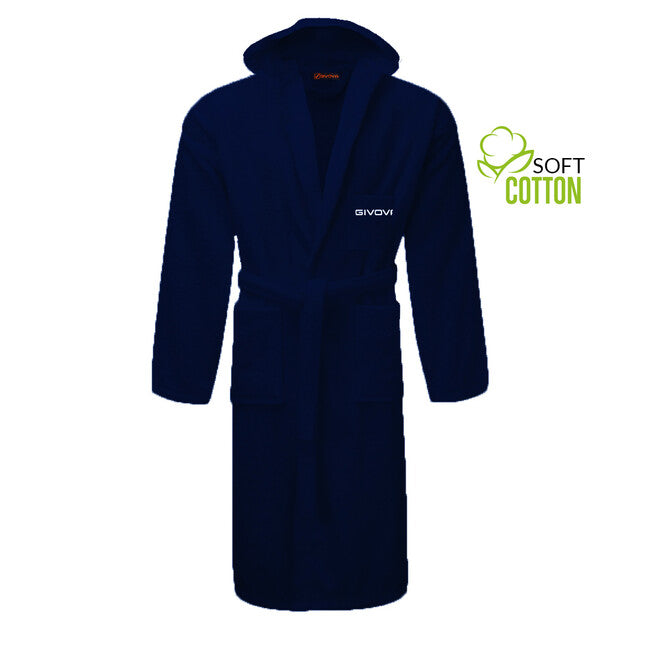 ACCAPPATOIO SCATOLATO 100% COTTON SPUGNA BLU