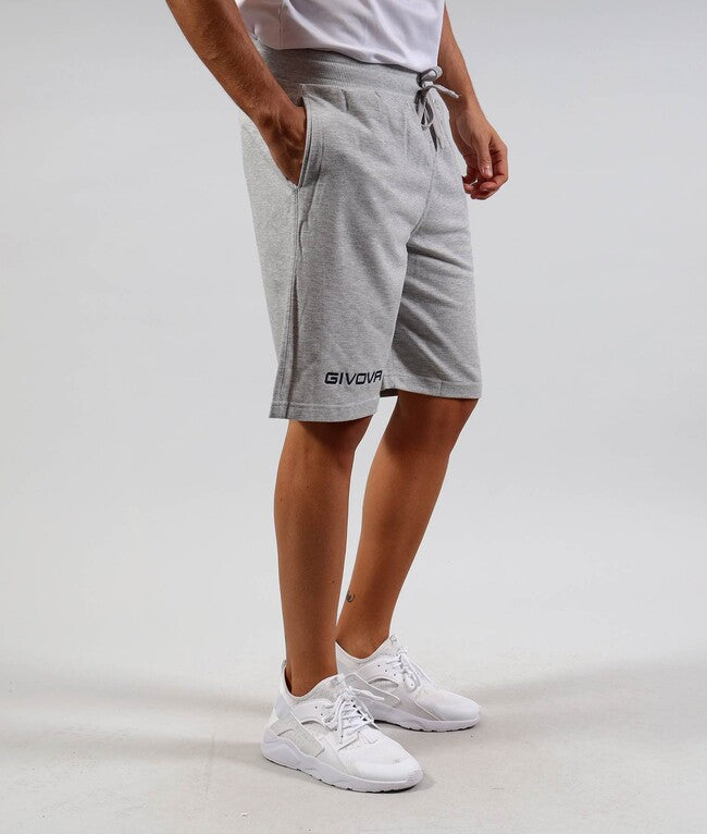 BERMUDA FRIEND COTONE TERRY GRIGIO MELANGE CHIARO