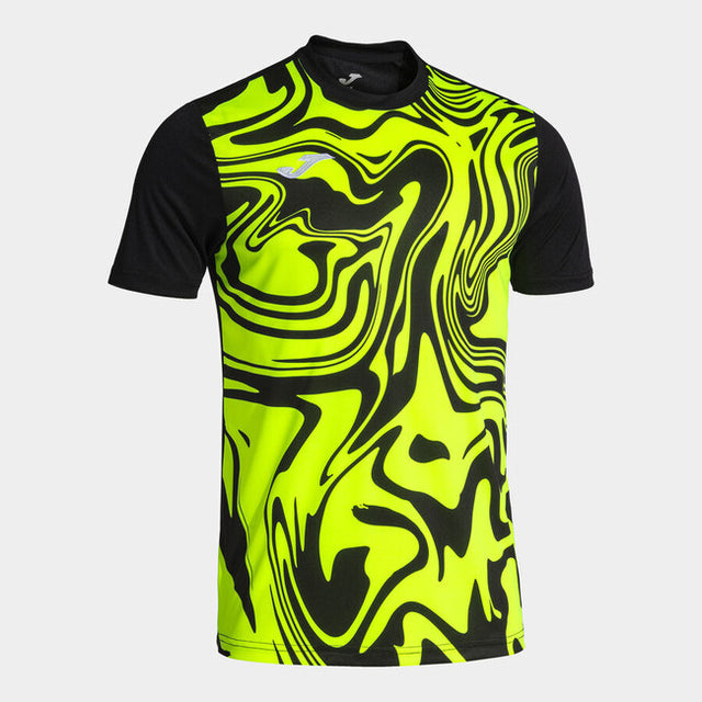 Dres / majica LION II SHORT SLEEVE T-SHIRT črna fluorescentno rumena