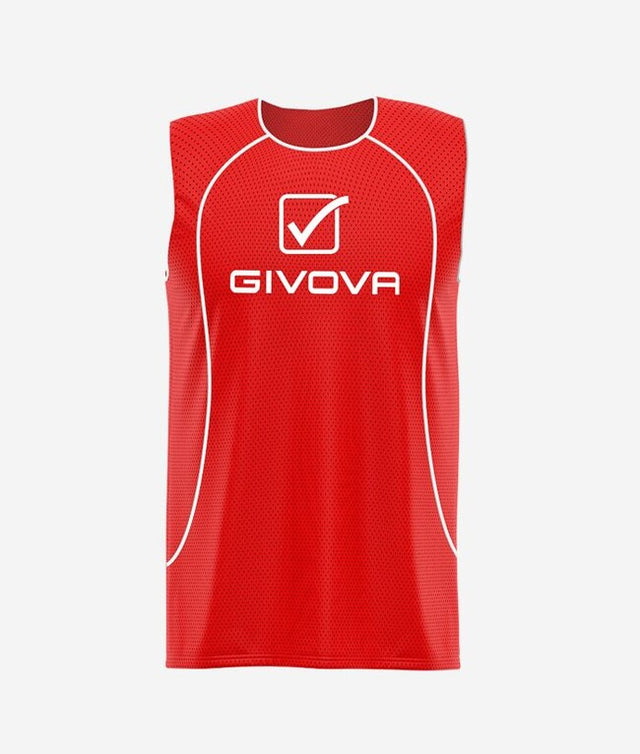 Brezrokavnik CASACCA FLUO SPONSOR BIG logo rdeča