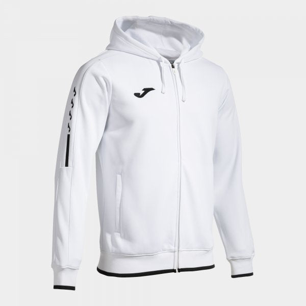 Zgornji del s kapuco OLIMPIADA ZIP-UP HOODIE bela