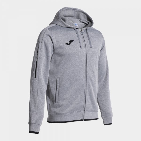 Zgornji del s kapuco OLIMPIADA ZIP-UP HOODIE siva