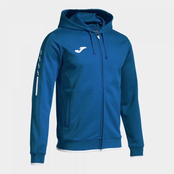Zgornji del s kapuco OLIMPIADA ZIP-UP HOODIE cian