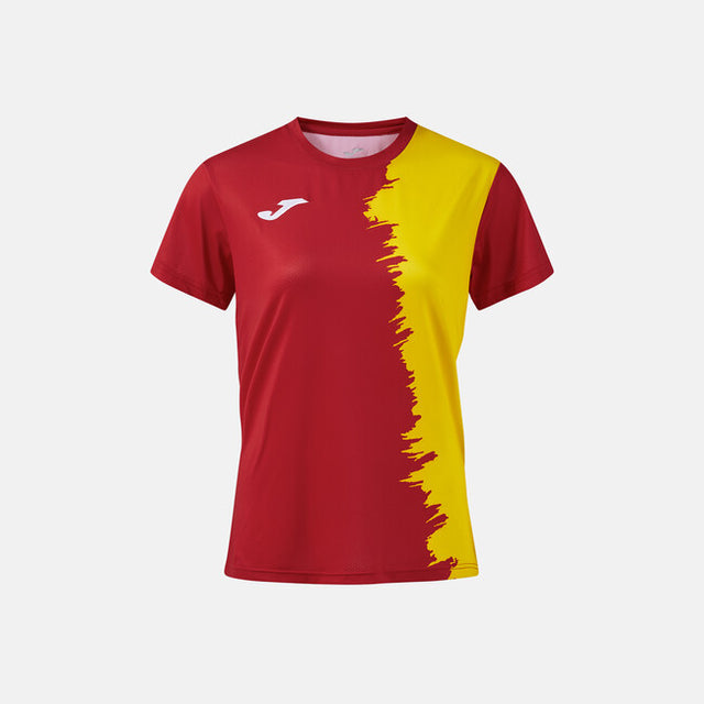 Ženske majica CITY III SHORT SLEEVE T-SHIRT temno mornarsko modra - rdeča rumena