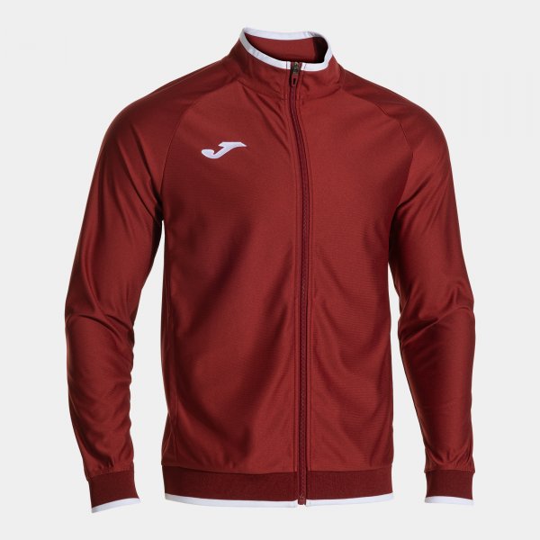 Zgornji del z zadrgo COMBI PREMIUM FULL ZIP SWEATSHIRT vinsko rdeča