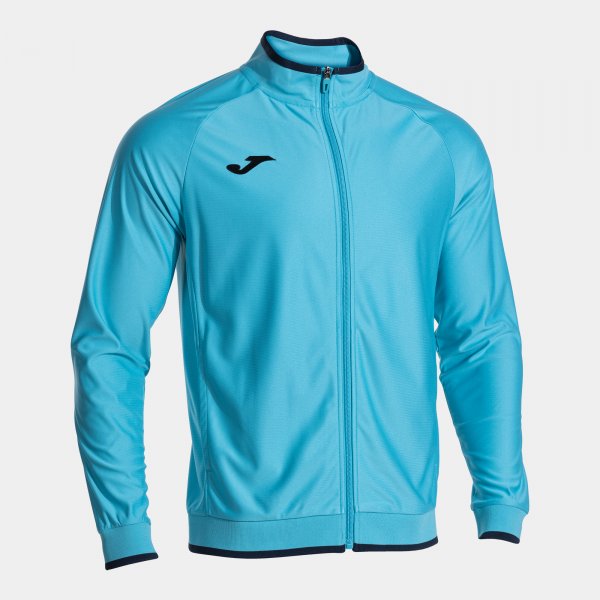 Zgornji del z zadrgo COMBI PREMIUM FULL ZIP SWEATSHIRT fluo turkizna