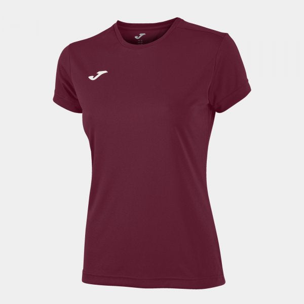Ženske kratka majica COMBI WOMAN SHORT SLEEVE T-SHIRT vinsko rdeča
