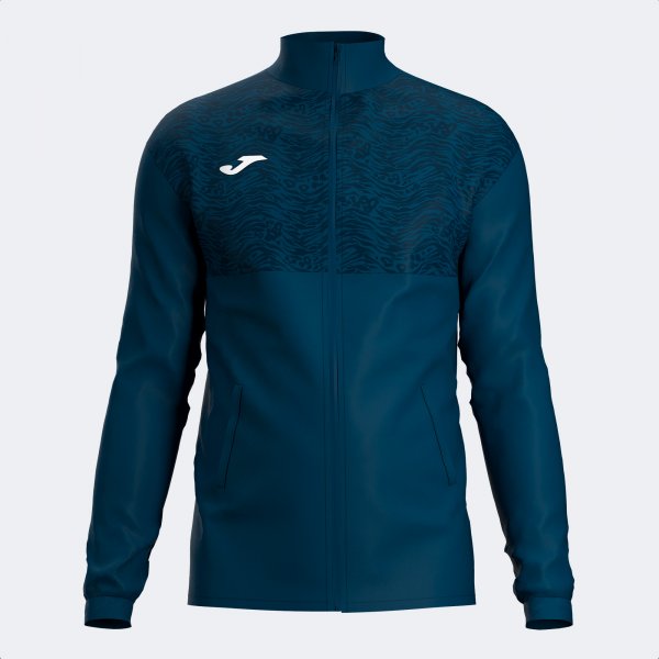 Zgornji del z zadrgo COURT FULL ZIP SWEATSHIRT mornarsko modra