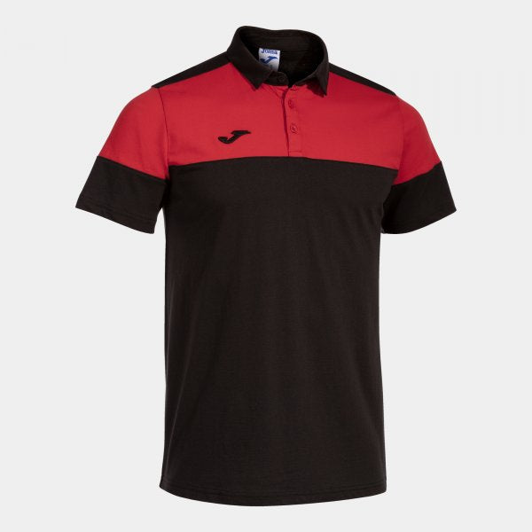 Polo majica CREW V SHORT SLEEVE POLO črno rdeča