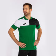 CREW V SHORT SLEEVE POLO GREEN BLACK WHITE GREEN