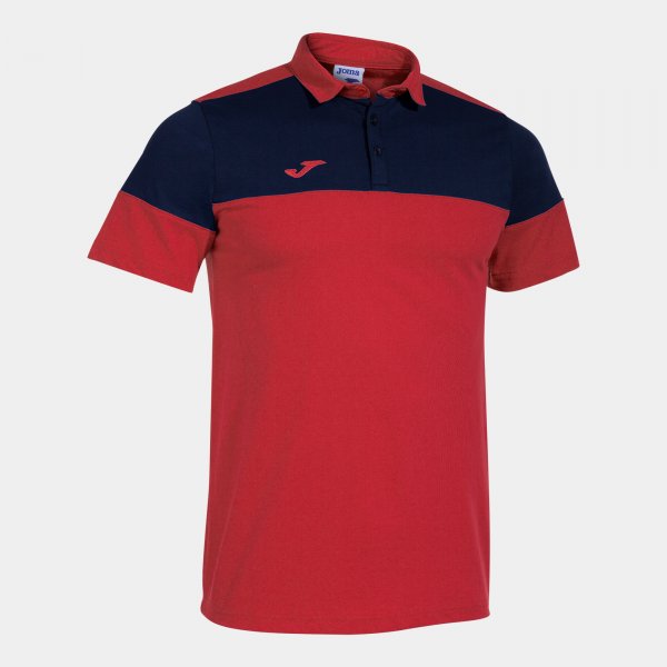 CREW V SHORT SLEEVE POLO RED NAVY RED-NAVY