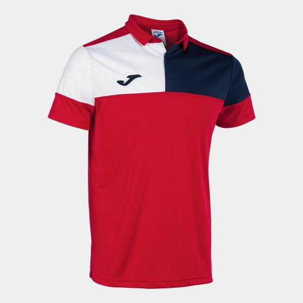 Polo majica CREW V SHORT SLEEVE POLO rdeča mornarsko bela