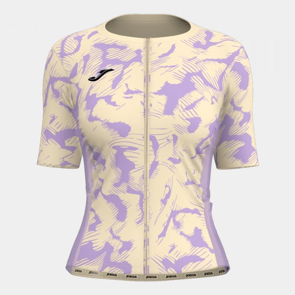 Ženske majica CRONO CYCLING JERSEY BEIGE VIOLET BEIGE