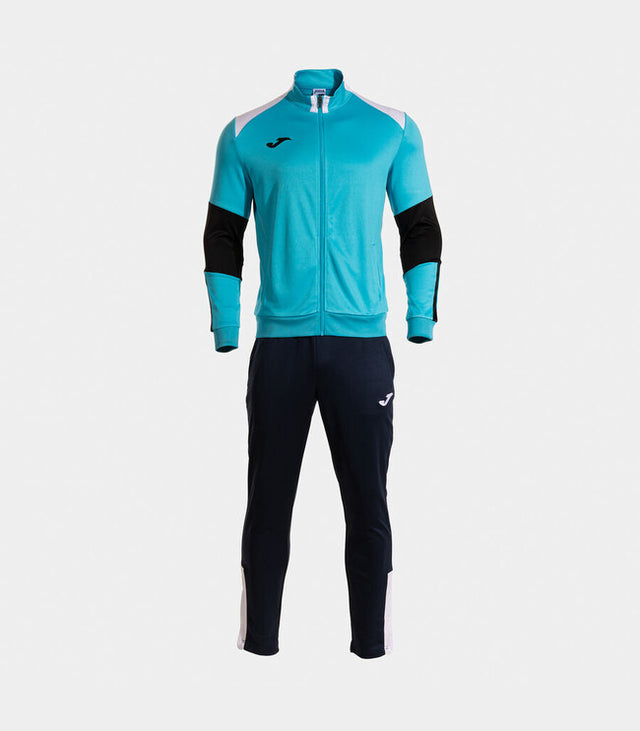 Komplet DANUBIO TRACKSUIT siva - fluo turkizno črna