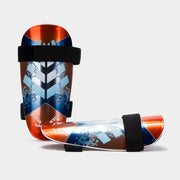 DEFENSE SHIN GUARDS FLUOR CORAL BLUE CORAL FLUOR