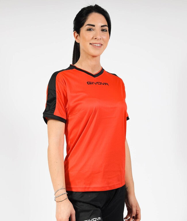 SHIRT REVOLUTION INTERLOCK ARANCIO/NERO