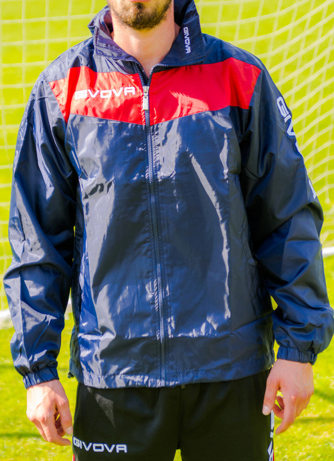 RAIN SCUDO CON MESH BLU/ROSSO