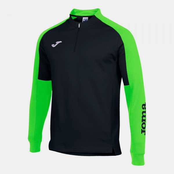 Zgornji del ECO CHAMPIONSHIP RECYCLED SWEATSHIRT črno fluo zelena