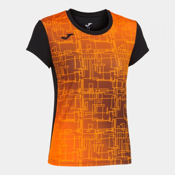 Ženske tekaška majica T-SHIRT ELITE VIII SHORT SLEEVE črno oranžna