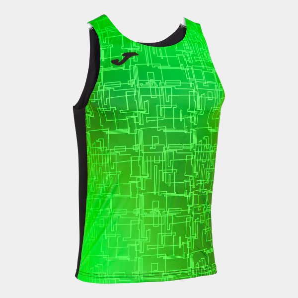 Športna spodnja majica SLEEVELESS T-SHIRT TANK TOP ELITE VIII črno fluo zelena