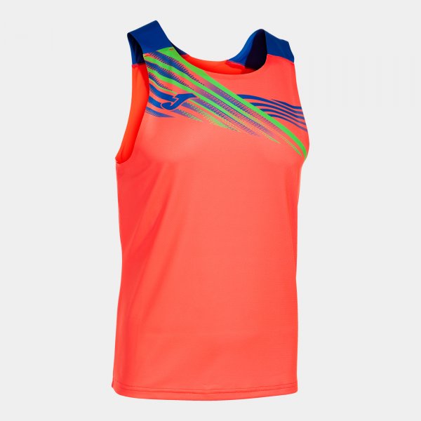 Športna spodnja majica ELITE X SLEEVELESS SHIRT fluorescentno koralna rdeča