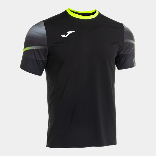 Tekaška majica ELITE XI SHORT SLEEVE T-SHIRT črna fluorescentno rumena