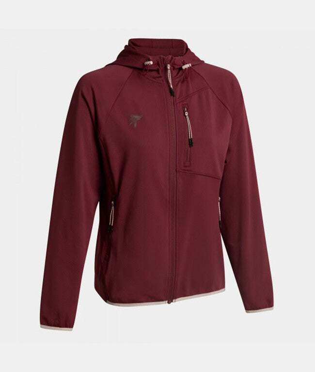 Ženska zgornji del EXPLORER ZIP-UP HOODIE rdeča