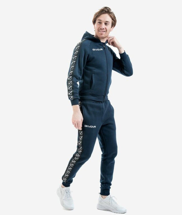 Zgornji del FELPA FULL ZIP BAND modra