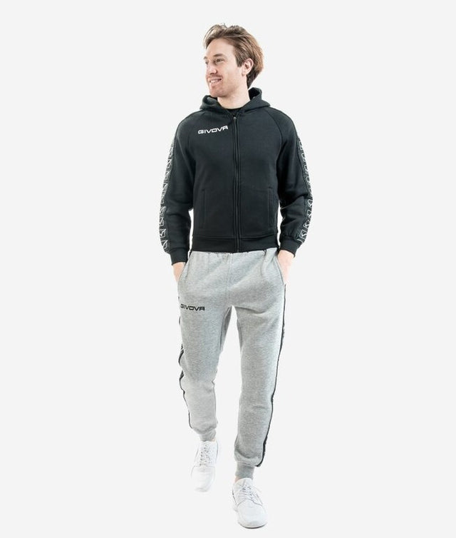 Zgornji del FELPA FULL ZIP BAND črna