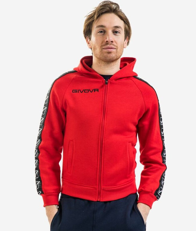 Zgornji del FELPA FULL ZIP BAND rdeča
