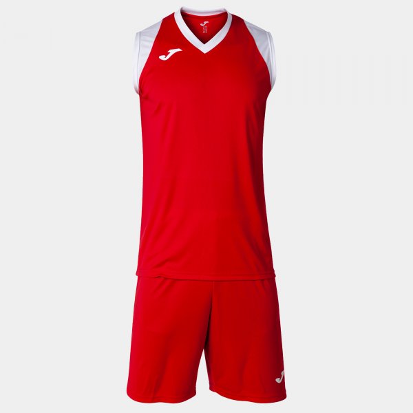 Košarkarski komplet FINAL II TWO-PIECE SET rdeča bela