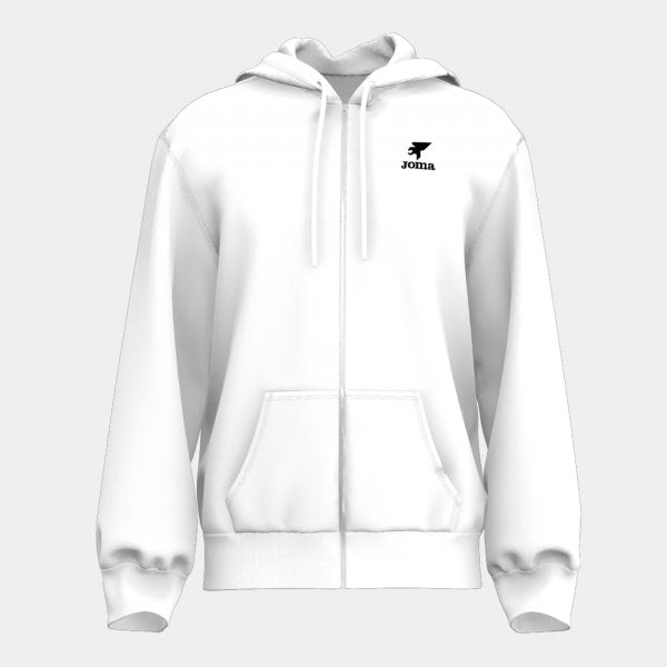 Zgornji del s kapuco ZIP-UP HOODIE bela
