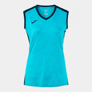 JUMP VOLLEY PRO MAJICA BREZ ROKAVOV FLUOR TURKIZNA TEMNO MODRA FLUOR TURKIZNA