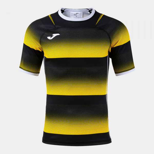 MAJICA S KRATKIMI ROKAVI STONE RUGBY PRO RUMENO-ČRNA RUMENO-ČRNA