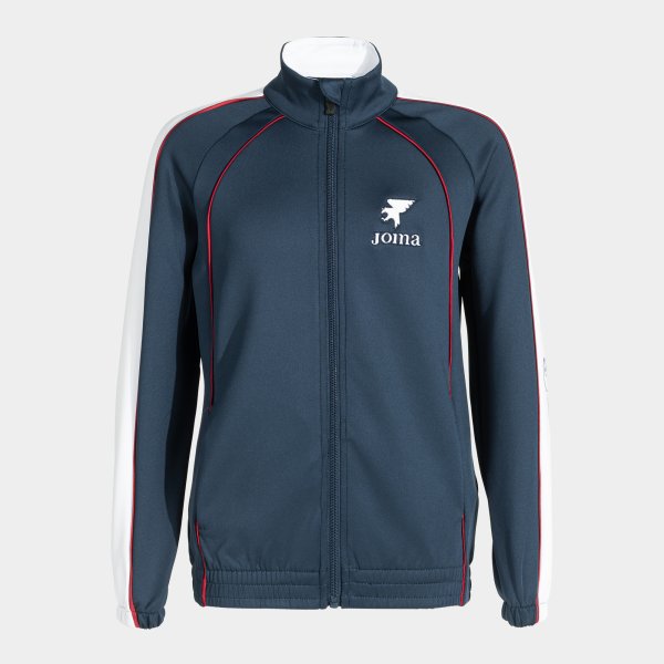 FUTBOL RETRO MUNDIAL 2026 PULOVER S POLNO ZADRGO TEMNO MODRA Z BELO-TEMNO MODRO
