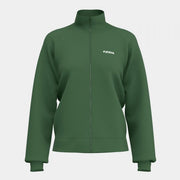 Ženski zgornji del s kapuco ZIP-UP HOODIE zelena
