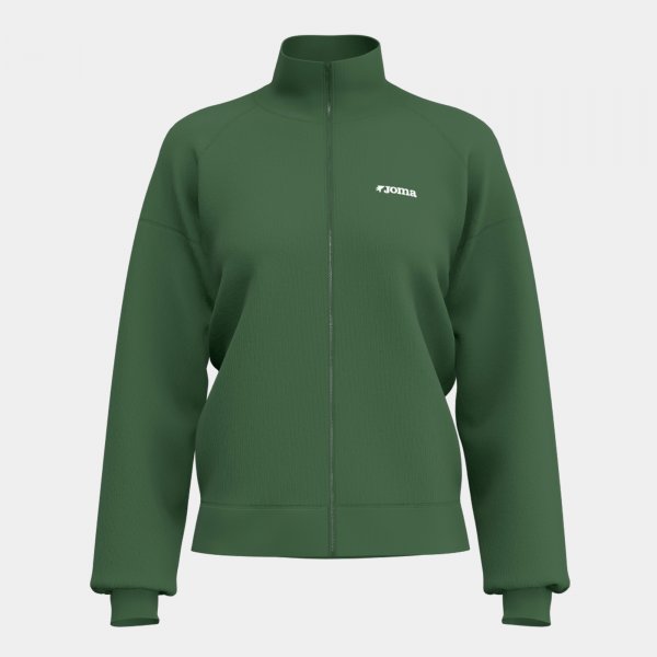 Ženski zgornji del s kapuco ZIP-UP HOODIE zelena