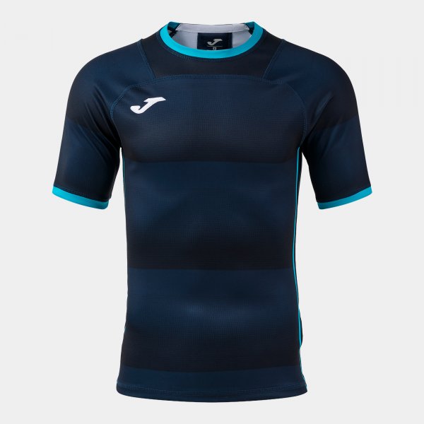 STONE RUGBY PRO MAJICA KRATKI ROKAVI TEMNO MODRA FLUOR TURKIZNA TEMNO MODRA TURKIZNA