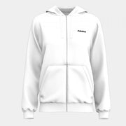 Ženski zgornji del s kapuco ZIP-UP HOODIE bela