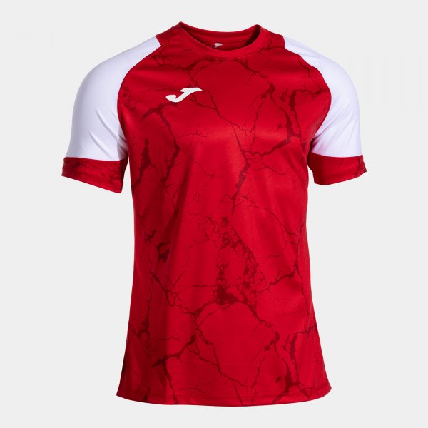 Dres / majica HISPA V SHORT SLEEVE T-SHIRT rdeča bela