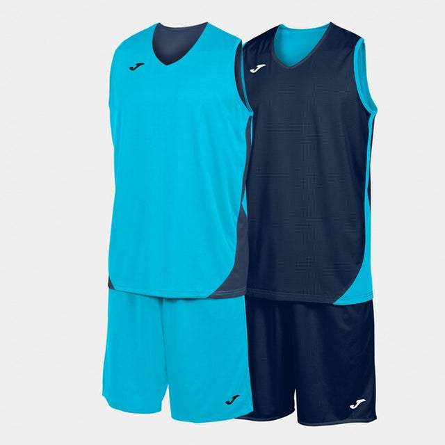 Košarkarski komplet KANSAS TWO-PIECE SET fluo turkizna